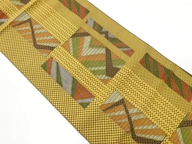 JAPANESE NAGOYA OBI / WOVEN GEOMETRIC